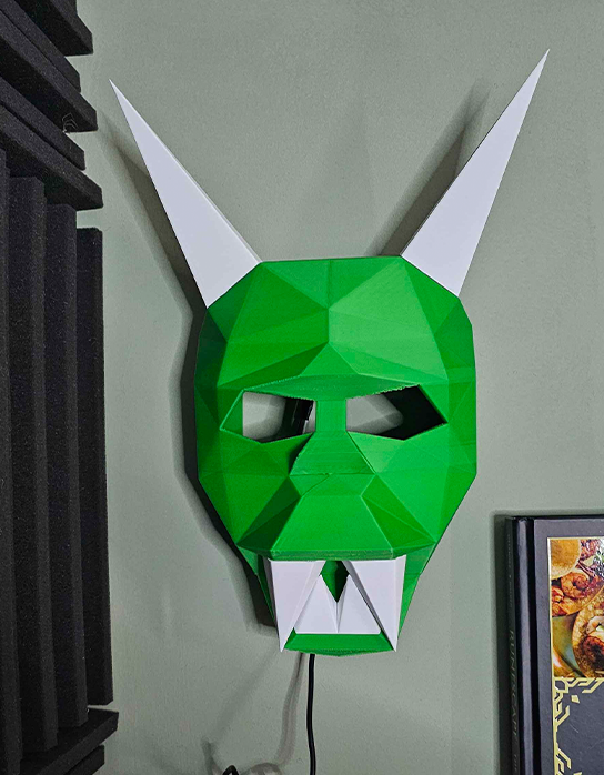 Hallowe'en Mask Wall Lamp & Wearable Mask! (NO H'ween Shipping Left) - LIMITED