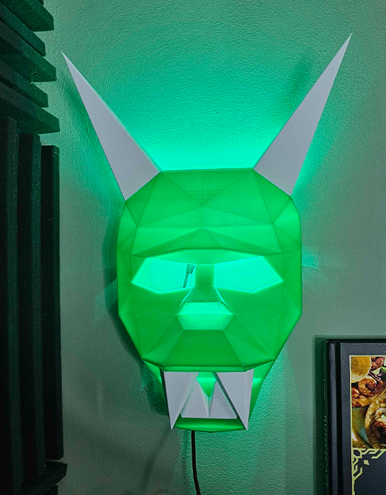 Hallowe'en Mask Wall Lamp & Wearable Mask! (NO H'ween Shipping Left) - LIMITED