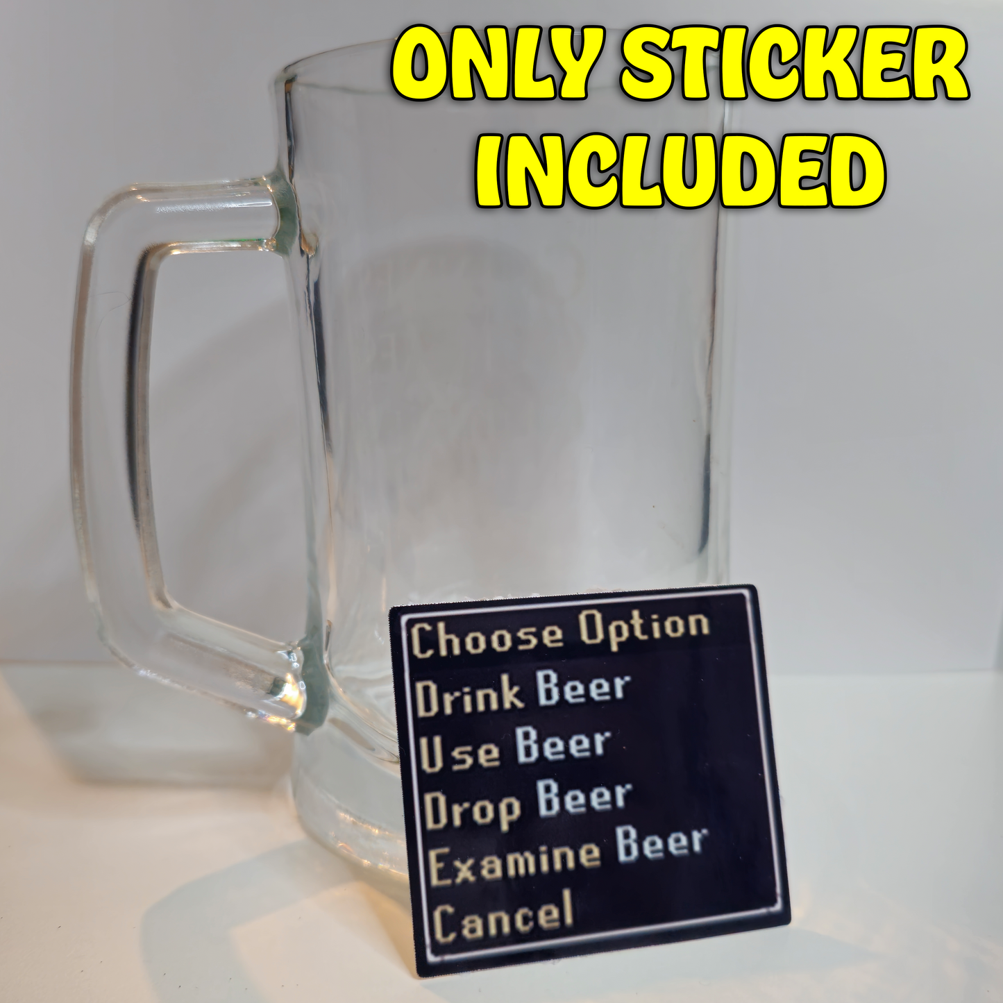 ''Drink Beer'' - Beer Glass Sticker