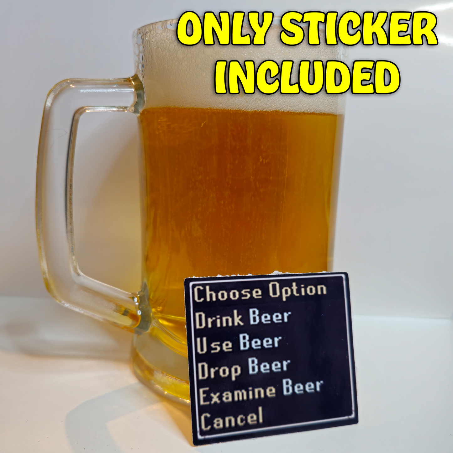 ''Drink Beer'' - Beer Glass Sticker