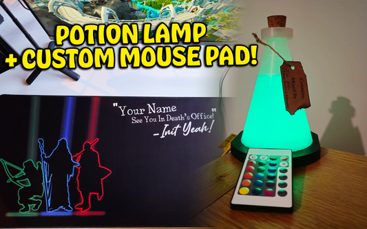 Potion Vial Desk Lamp & Limited Mouse Pad! - COMBO!