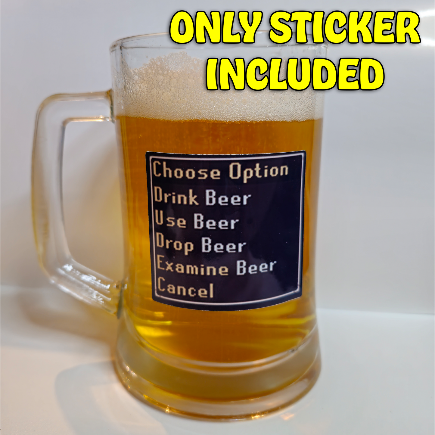 ''Drink Beer'' - Beer Glass Sticker